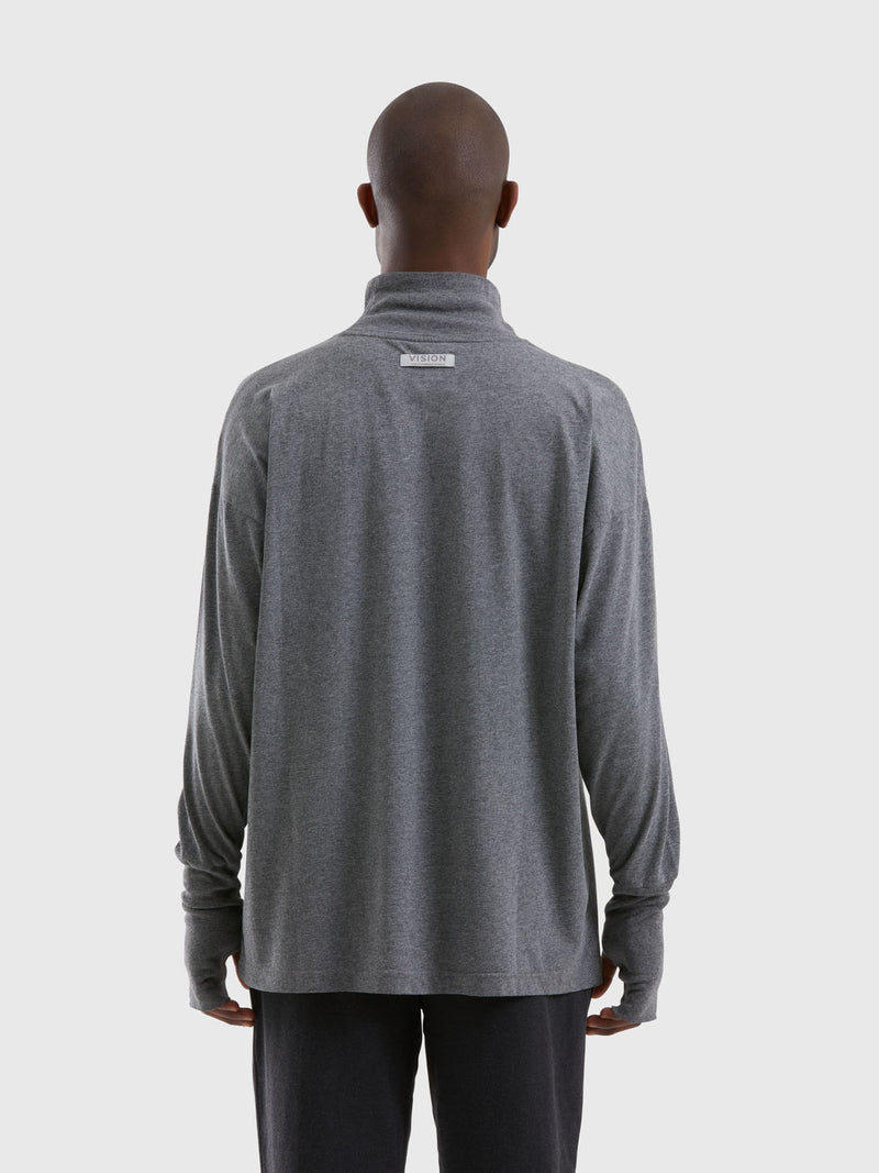 GREY TURTLE NECK LONG SLEEVES VISION T-SHIRT