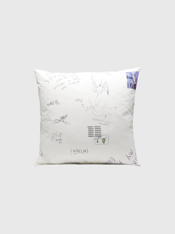 SKETCH PRINT SMALL CUSHION - HUGE UNDERGROUND BUSINESS